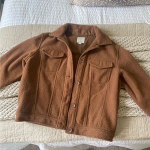 Joie Faux Brown Button Jacket